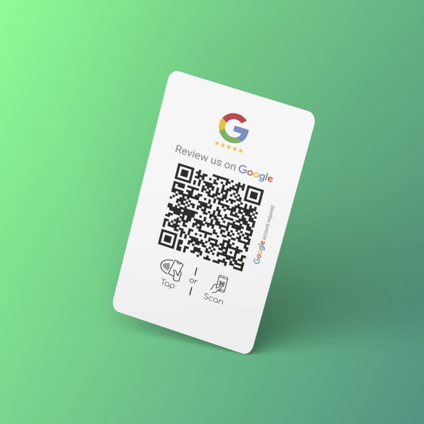 Google Review NFC Card "Tap" with Google Review QR Code - Image 4