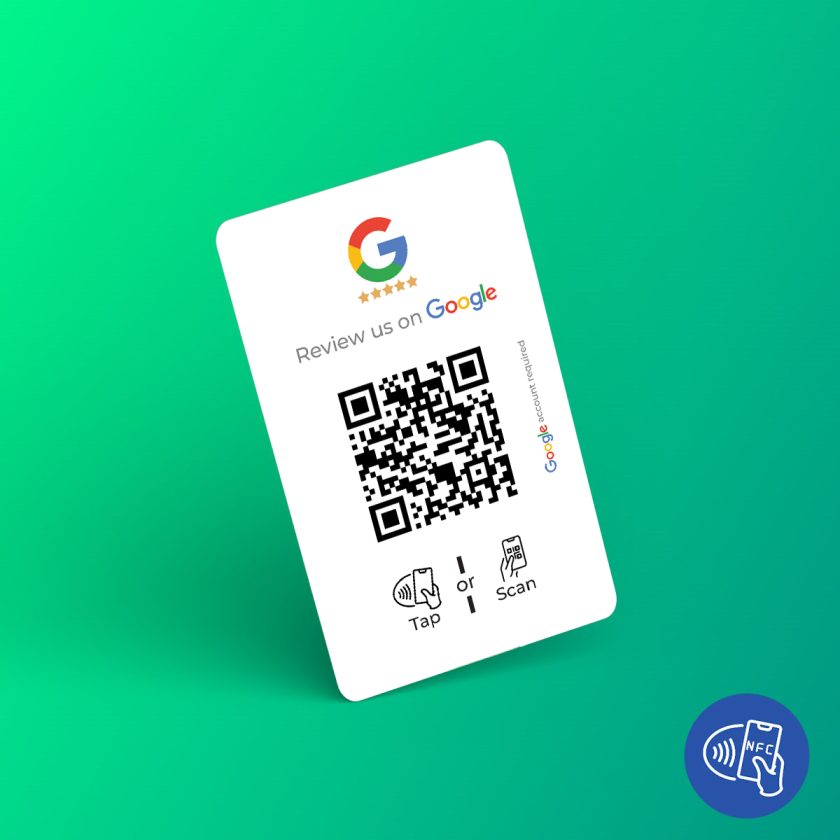 Google Review NFC Card "Tap" with Google Review QR Code - Image 3