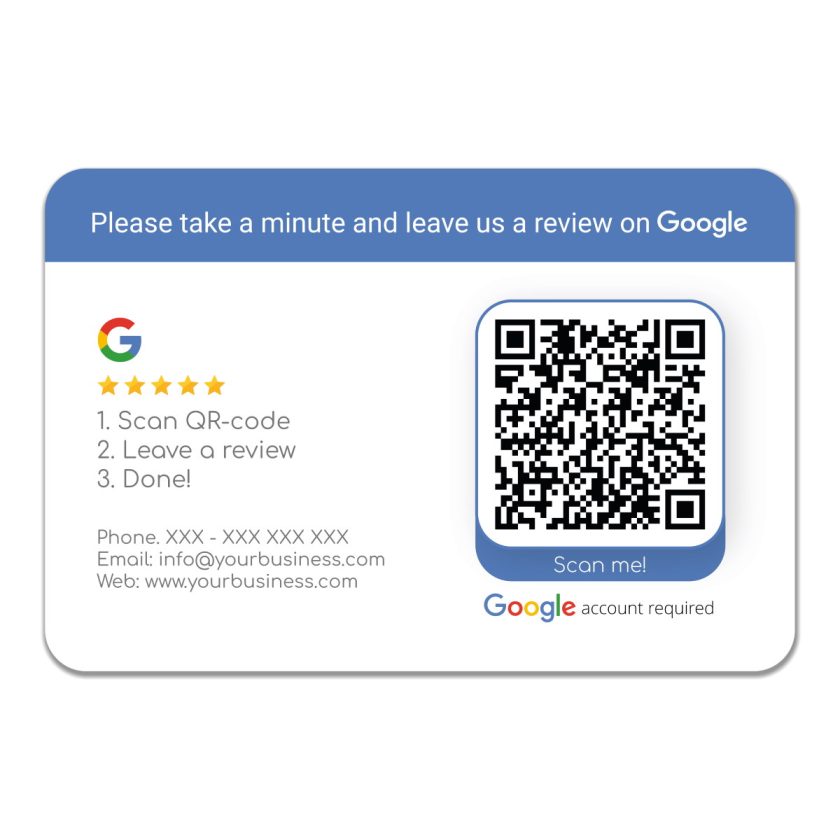 Google Review Business Card Iconic with Google review QR Code - Image 2