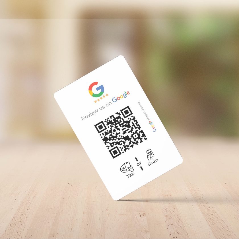 Google Review NFC Card "Tap" with Google Review QR Code - Image 2