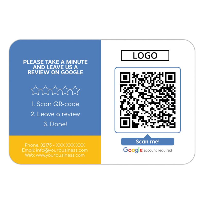 Google Review Business Card Icon with Google Review QR Code - Image 2